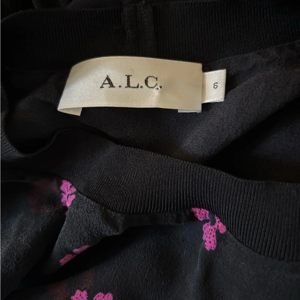 A.L.C. Liza silk floral mini dress size 6 - Picture 9 of 10